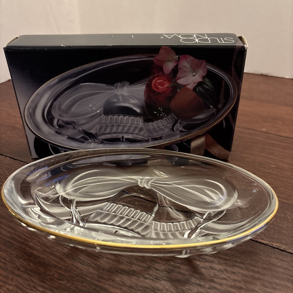 Studio Nova Gilded Bells Oval 7" Candy Dish WY336/506 Japan with Box‎